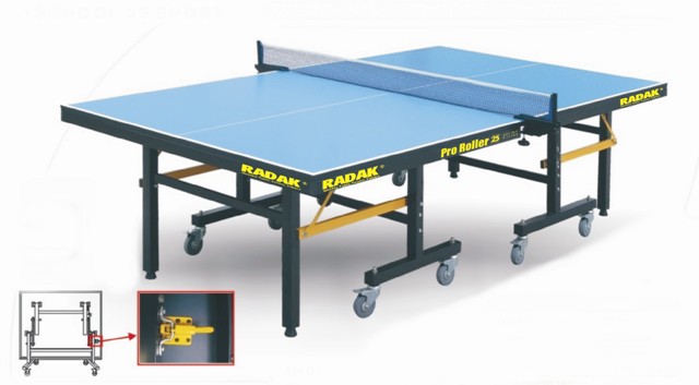 Table Tennis Table "RADAK Pro Roller 25" Easy Fold System